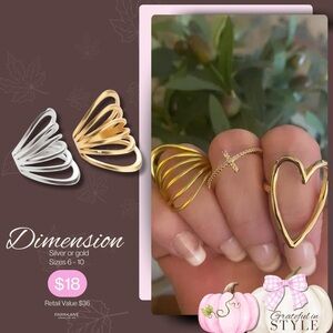 Park Lane BNIB Dimension Ring in gold